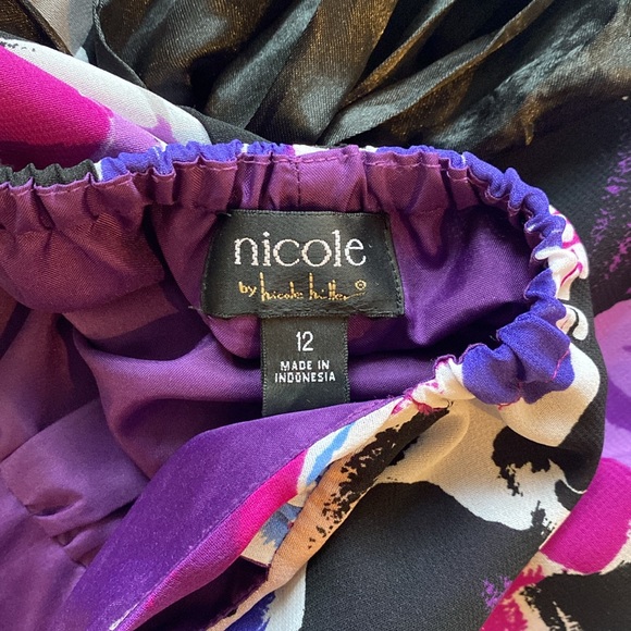 Nicole by Nicole Miller Floor Length Floral Purple, Blue, Mauve, Women’s size 12 - Picture 11 of 12